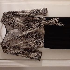 Roz & Ali Leopard Print Jumpsuit